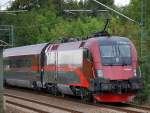 Alle Besucher der InnoTrans 2008 haben den neuen österreichischen Railjet mit Taurus + Steuerwagen bewundern können, nur wenige konnten ÖBB Railjet 1116 201-3  Spirit of Vienna  (Siemens Bj.