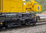   Detailbild vom Drehgestell 1 (Doppeldrehgestell) des KIROW Gleis- und Weichenbaukran KRC 1200 der �sterreichischen Bahnbaufirma Swietelsky Baugesellschaft mbH, Schweres Nebenfahrzeug Nr.