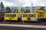 
Die ehemaligen ÖBB Motorbahnwagen vom Typ BM 100, wegen ihrer gelben Farbe auch  Postkasterl  genannt, SKL X 626.134 und KL X 626 228 der Eisenbahnfreunde Wetterau e.V. in Bad Nauheim am 20.08.2014.
