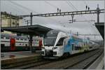 Der f�r die Westbahn bestimmte Stadler Kiss ET 4010 93 85 4010 002-2 CH WSTBA in Sargans.