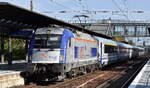 PKP Intercity Sp. z o.o., Warszawa [PL] mit ihrem  Husarz   5 370 005  [NVR-Nummber: 91 51 5370 005-8 PL-PKPIC] und EC aus Polen Richtung Berlin am 07.10.26 Durchfahrt Bahnhof F�rstenwalde (Spree).