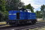 PRESS - Eisenbahn-Bau- und Betriebsgesellschaft Pressnitztalbahn mbH, Jöhstadt mit ihrer '203 052-7' [NVR-Nummer: 92 80 1203 165-6 D-PRESS] am 01.08.25 Höhe Bahnhof Niederndodeleben.