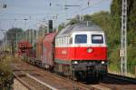 East-West Railways Lok 232 128-9 mit gemischtem Gterzug am 16.07.13 Berlin-Karow.