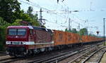 DeltaRail 243 559-2 (143 559-3) mit Containerzug (nur orange ZIH Container) Richtung Frankfurt/Oder am 19.07.17 Berlin-Hirschgarten.