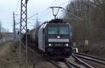 CTL mit der MRCE Dispo 185 563-4 und Kesselwagenzug (leer) Richtung Stendell am 10.03.17 Berlin-Hohenschönhausen.