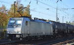CTL mit der akiem Mietlok 186 264-8 und Kesselwagenzug (Dieselkraftstoff) Richtung Frankfurt/Oder am 16.10.17 Berlin-Hirschgarten.
