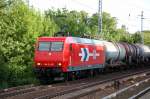 Jahrelang fr HGK im Einsatz CBRail Lok HGK 2005/145-CL 015 (aktuell 91 80 6145 093-1 D-OHE, ADtranz Bj.2000) hier mit Kesselwagenzug Richtung Schwedt ber Bernau am 28.05.09.