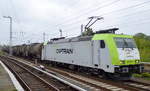 Captrain/ITL 185 581-6 mit Kesselwagenzug am 05.05.17 Berlin-Grünau.