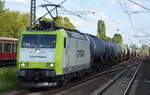Captrain/ITL 185 543-6 mit Kesselwagenzug (leer)Richtung Stendell am 06.07.17 Berlin-Hohenschönhausen.