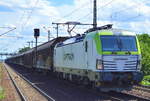 Captrain/ITL 193 891-9  Michael  mit Ganzzug Schiebewandwagen am 31.07.17 Dresden-Strehlen.