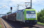 Captrain/ITL 185 578-2 mit PKW-Transportzug am 31.07.17 Dresden-Strehlen.