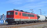 MEG 702 (155 179-5) mit dem täglich Zementzug nach Rostock am 24.03.17 Mühlenbeck bei Berlin.