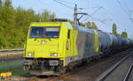 RHC mit der 119 007-2 und Kesselwagenzug (leer) Richtung Stendell am 10.05.17 Berlin-Hohenschönhausen. Viele Grüße an den Tf !!!!!! 