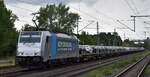 Railpool Lok  186 436-2  [NVR-Nummer: 91 80 6186 436-2 D-Rpool], aktueller Leasingnehmer?, RBP eher nicht vielleicht wieder HSL? mit einem PKW-Transportzug (fabrikneue TOYOTA SUV + Geländewagen)