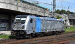Raildox GmbH & Co. KG, Erfurt [D] mit der geleasten Railpool Lok  187 312-4  [NVR-Nummer: 91 80 6187 312-4 D-Rpool] am 03.08.26 H�he Bahnhof Hamburg-Harburg.