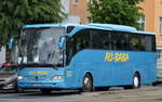 Das polnische Fuhrunternehmen ALI-BABA mit einem MB TOURISMO REisebus am 27.05.16 Berlin-Weißensee.
