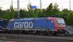 SBB Cargo International AG mit Re 482 031-2 und KLV-Zug am 20.06.17 Vorbeifahrt Hamburg-Harburg.