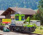   Der BLS Baudiensttraktor Tm 235 083-3 (CH-BLS 98855 235 083-3) ein RACO Tm DT4H (Tm 2/2) abgestellt am 28.05.2012 bei D�rstetten, aufgenommen aus fahrendem Zug.