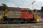 Der SBB Tm III Baudiensttraktor 98 85 5 232 050-5 CH-SBBI  mit beidseitigen Schneepfl�gen steht am 09.09.2021 in Luzern.