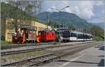 Als ich den CEV Xrot 91 undd die CEV HGe 2/2 N° 1 (und die hier nicht zu sehende HGe 2/2 N° 2) in Blonay abgestellt sah, fürchtete ich schon, dass die Fahrzeuge Blonay verlassen