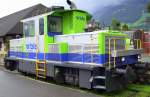 BLS Tm 235 092-4, Baujahr 1980 (Stadler), vermutlich ab 2007 in der neuen silber-gr�n-blauen Farbgebung der BLS, aufgenommen am 02.08.2007 in Frutigen.