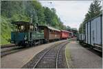 Frisch bekohlt und mit Wasser versorgt rangiert die LEB G 3/3 N° 5 (Baujahr 1890) der Blonay Chamby Bahn ihren Dampfzug nach Blonay an den Bahnsteig in Chaulin.