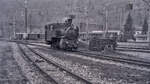 Br�nig HG 3/3 1067 im Regeldienst: Die Lok in Interlaken Ost vor ihrem H�ufchen Kohle. Im Jahr 1962 