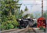 Die Blonay-Chamby BFD HG 3/4 N° 3 verlässt mit einem Zug Chaulin.