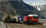 Der SBB (Cargo) Tm 232 117-2 bei seiner Sonntagspause in Martiny.