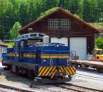  Diesel-elektrische Lokomotive Gm 4/4 2003   Montbovon   der MOB, abgestellt am 28.05.2012 in Montbovon.