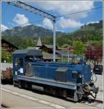 Die MOB Tm 2/2 N� 6 stand am 25.05.2012 in Saanen und konnte aus dem Zug fotografiert werden.