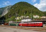   Das SBB Gotthard Krokodil Ce 6/8 II 14253 (eigentlich Be 6/8 II 13253) der SBB Historic am 02.08.2019 mit einem Sonderzug im Bahnhof Göschenen.