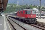 SBB 11158 steht am 27 Mai 2019 in Brig mit ein RB nach Domodossola.