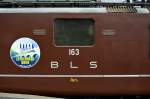100 Jahe BLS: Jubil�umslogo an der Re 4/4 163
