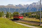 Die RhB Ge 6/6 II 705 „Pontresina/Puntraschigna“ kommt am 13.09.2017 aus Samedan in Pontresina an, um im Bahnhof einen G�terzug zu �bernehmen.