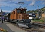 50 Jahre Blonay Chamby - MEGA BERNINA FESTIVAL: Das RhB Bernina Krokodil Ge 4/4 182 wartet mit einem Zug nach Chaulin in Blonay auf die Abfahrt.