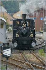 Ein Teleblick auf die in Blonay rangierende G 3/3 N° 6.