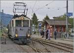 Les chemins de fer disparus - Die verschwundenen Bahnen (LLB 1915- 1967)    Der Leuk Leukerbad Bahn (LLB) Triebwagen mit der Anschrift ABFe 2/4 N° 10 der Blonay Chamby Bahn hat mit seinem