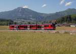 ASm: Regionalzug Solothurn-Langenthal mit Be 4/8  STAR  in fr�hlingshater Landschaft am Fusse des Juras bei Attiswil unterwegs am 18.