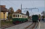 120 Jahres BAM MBC: Der BAM BCFe 4/4 N� 2 ist von L'Isle Mont la Ville in Apples eingetroffen und umf�hrt nun seine Wagen f�r die R�ckfahrt.