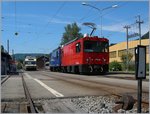 Die beiden  Kl�tzchen , der MOB Gem 2/2 2502 und der MVR HGem 2/2 2501 in Blonay.