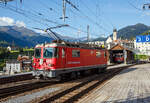 Die RhB Ge 4/4 II 632 „Zizers“ am 07 September 2021 beim Umsetzen im Bahnhof Disentis/Mustér.