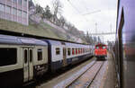 BLS NPZ im Originalanstrich: Le Locle mit BLS-NPZ Zug.