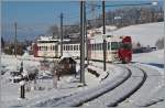 Von Bulle kommend, f�hrt der TPF Regionalzug S50 14813 nun nach einem kurzen Aufenthaltu und dem Fahrrichtungswechsel in Ch�tel St-Denis Richtung Pal�zieux.