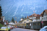 SBB-Brünigwagen auf der BOB: Zwei Zusatzwagen (B857 und 858) aus Beständen der Brünigbahn in Grindelwald.