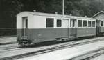 Alte Wagen der Waldenburgerbahn: Personen-/Gepäckwagen BF4 11 in Waldenburg, 1963.