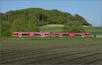 Auf der Biel-Täuffelen-Ins Bahn.