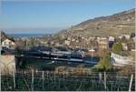 Der CEB MVR ABeh 2/6 7502  Blonay  beim Halt an der neuen Haltestelle Vevey Vignerons, welche Clies und Gilamont abl�st und gegen den leider nicht erfolgreichen, aber kr�ftigen Widerstand der Anwohner