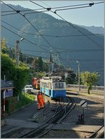 Auf der Fahrt von Montreux zu den Rochers des Naye trifft man immer wieder auf die mittlerweile hier gut bekannten Bhe 2/4, doch meist sind sie abgebügelt...