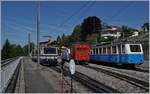 Neben dem ausfahrenden Bhe 4/8 301 (und 305) zeigt sich noch allerlei in Glion: Zwwi Bhe 2/4 sowie die Xrot 4.